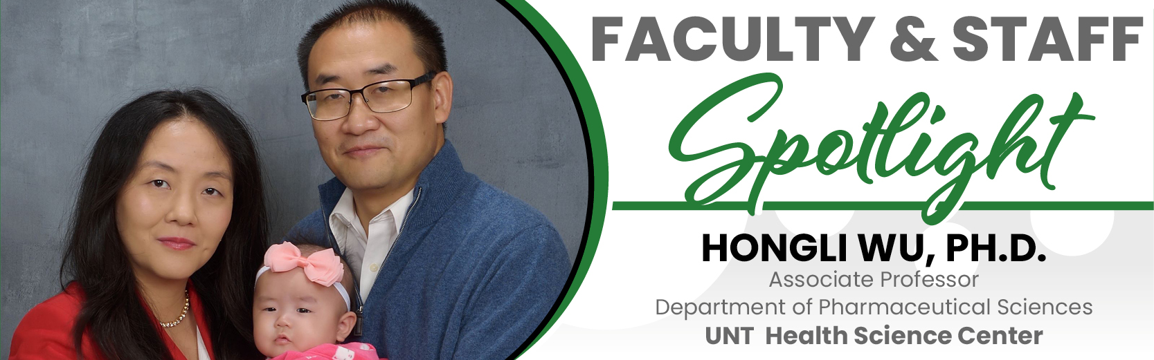 Faculty & Staff Spotlight: Hongli Wu, Ph.D., UNT Health Science Center