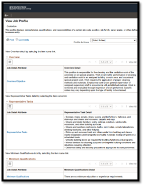 View Job Profile Screenshot